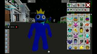 becoming blue rainbow friends in Roblox Brookhaven