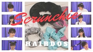 9 Quick And Simple Scrunchie Hairdos | Hair Tutorial | 80s-90s Vibe Hairstyles | J.M.