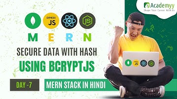 Secure data with hash using bcryptjs| Data hashing  in MERN | MERN Stack Tutorial in Hindi