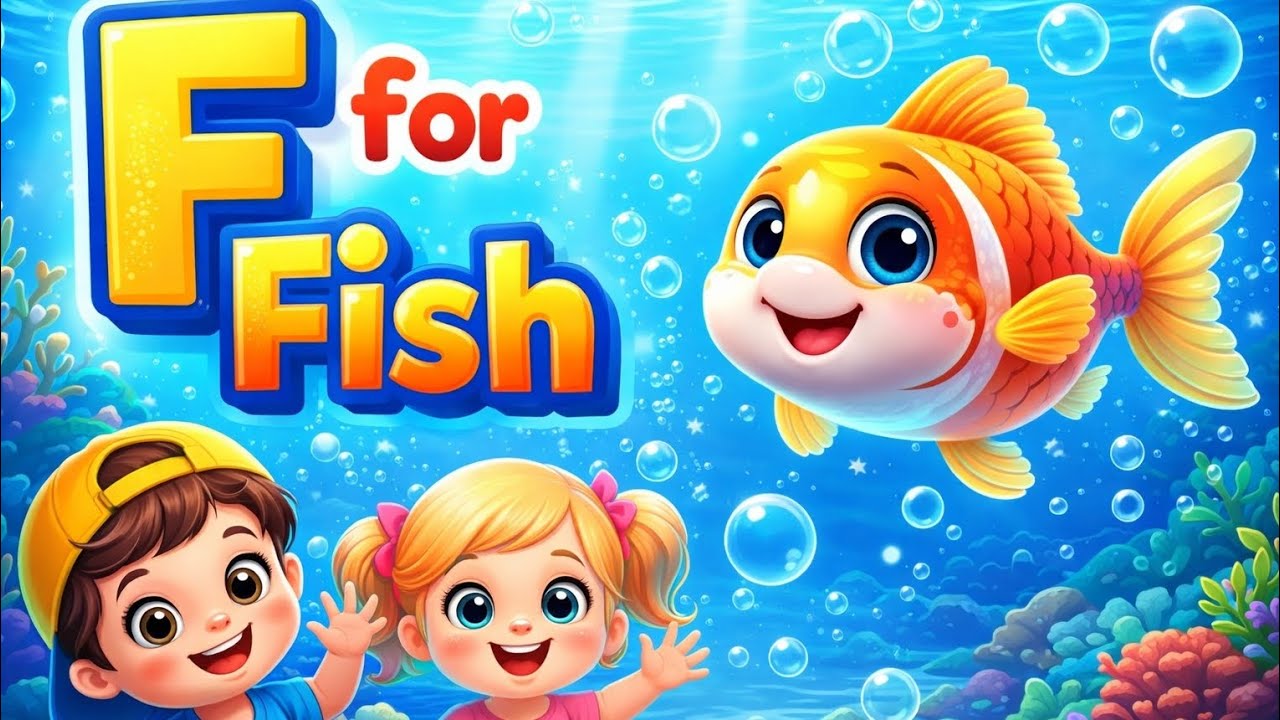 F for Fish ๐ | ABC Alphabet Learning for Kids | Happy Kids Gyaan # ...