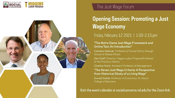 The Just Wage Forum Opening Session: Promoting a J...