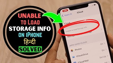 Solved iCloud unable to load storage info iPhone [Hindi]