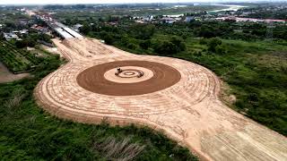 Construction of roundabout on the 3rd ring road in Kien Svay district, Kandal province