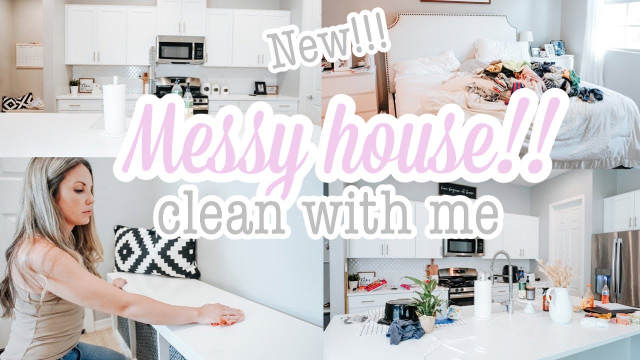 MESSY HOUSE CLEAN WITH ME || 2021 cleaning motivation || clean with me ...