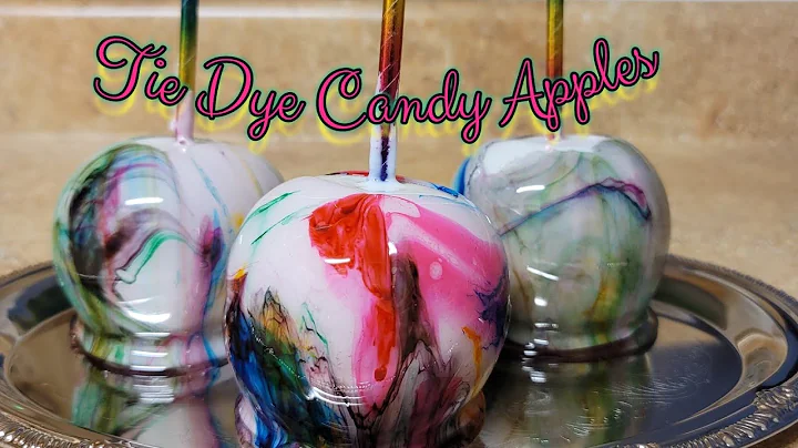 How to Acheive Tie Dye Candy Apples #marbledcandyapples #easy #food  #tiedyecandyapples