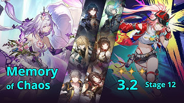 3.2 NEW MOC | E0S1 Castorice & E0 Rappa, E0S1 Anaxa - Stage 12 (3 Stars) | Honkai: Star Rail