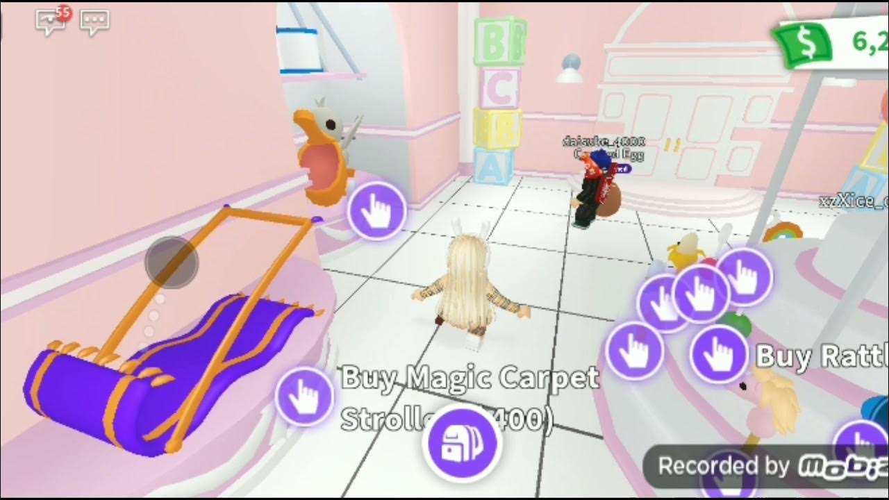 Baby shop update Buying all NEW strollers and rattles Adopt me