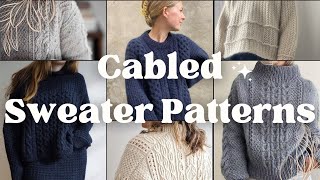 11 cabled jumpers living rent-free in my head - The Woolly Worker Knitting Podcast