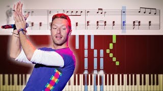 Coldplay - Fix You - EASY Piano Tutorial + Sheets chords