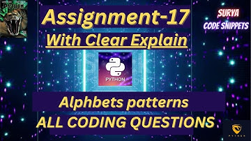 Assignment 17 | All coding Questions| CCBP |NxtWave CCBP 4.0|#python #code|#nxtwave #idp @YouTube ​