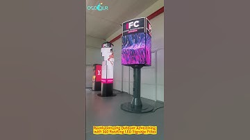 360 rotating led signage poles