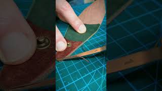 Edge bevelling some pieces of leather for perfect edge appearance - Leathercraft