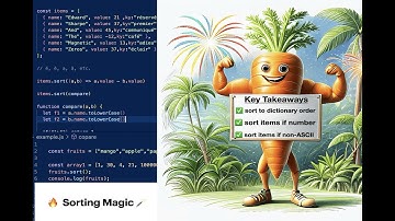 P18 - Master Sorting in JavaScript: Strings, Numbers & Non-ASCII Characters #coding #sorting #tech