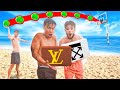 Make The INSANE Beach Basketball Trick Shot, Win The PRIZE!