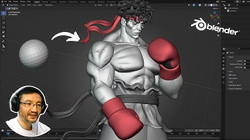 Character Sculpting in Blender 4.3 -  Ryu from Street Fighter II