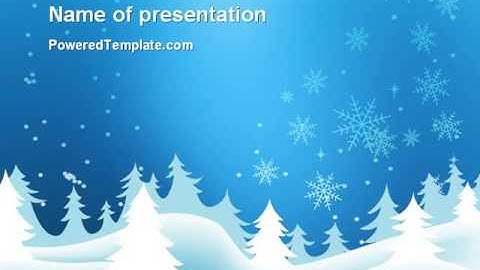 Forest Snow PowerPoint Template by PoweredTemplate.com