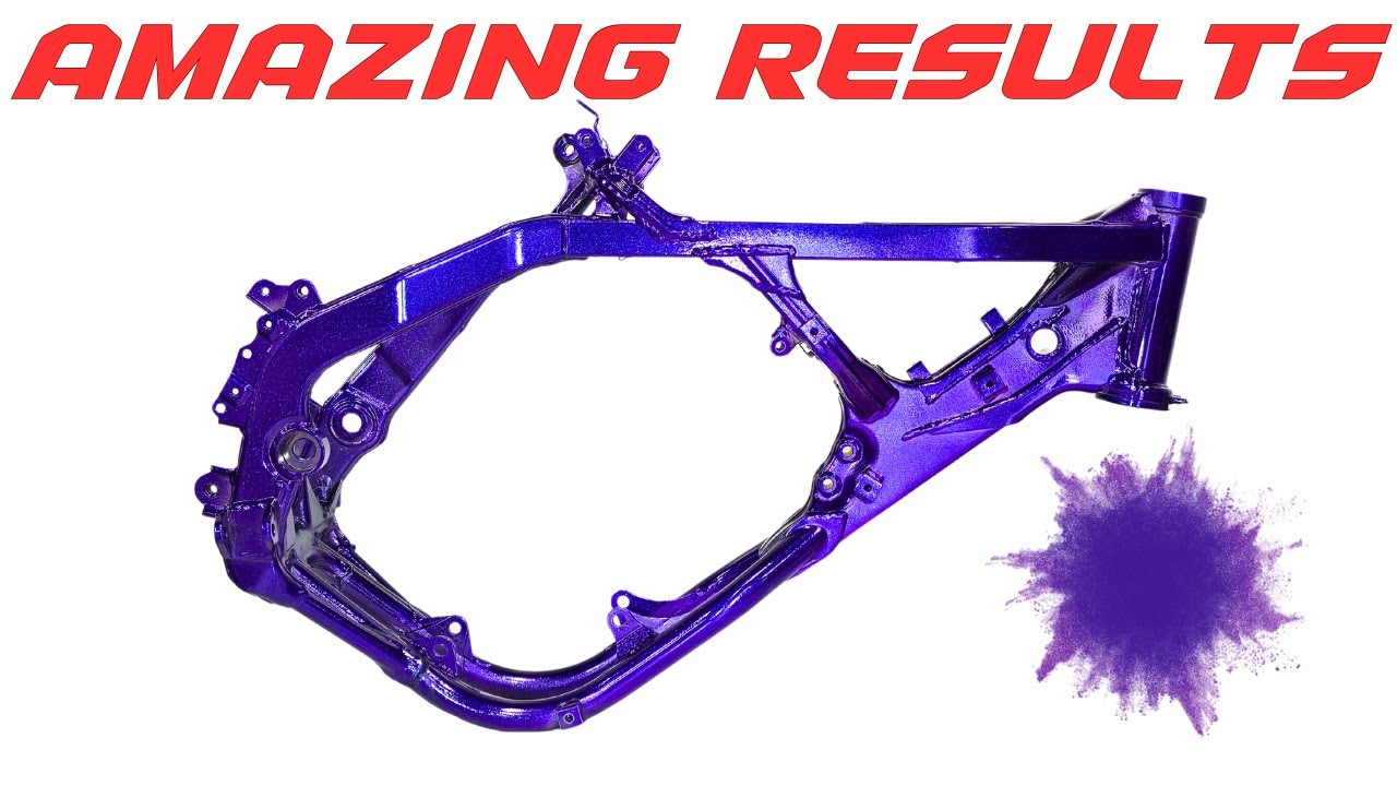 Powder Coating Dirt Bike Frame At Home With Amazing Results!
