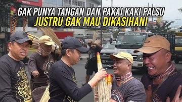 MESKI TANPA TANGAN DAN PAKAI KAKI PALSU MAS MISRAN MENOLAK DAGANGANNYA DIBORONG-TAK MAU DIKASIHANI