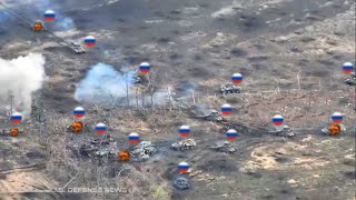 Horrifying Moments! How Ukrainian Forces Destroy 55 Russian Tanks in One Day Near Avdiivka