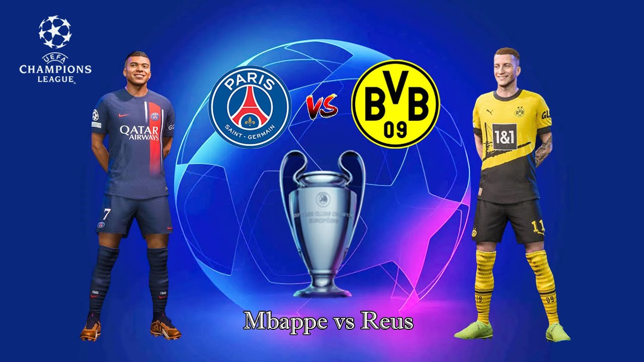 PSG vs Dortmund UEFA Champions League 2023/2024 Ft. Mbappe vs Reus YouTube