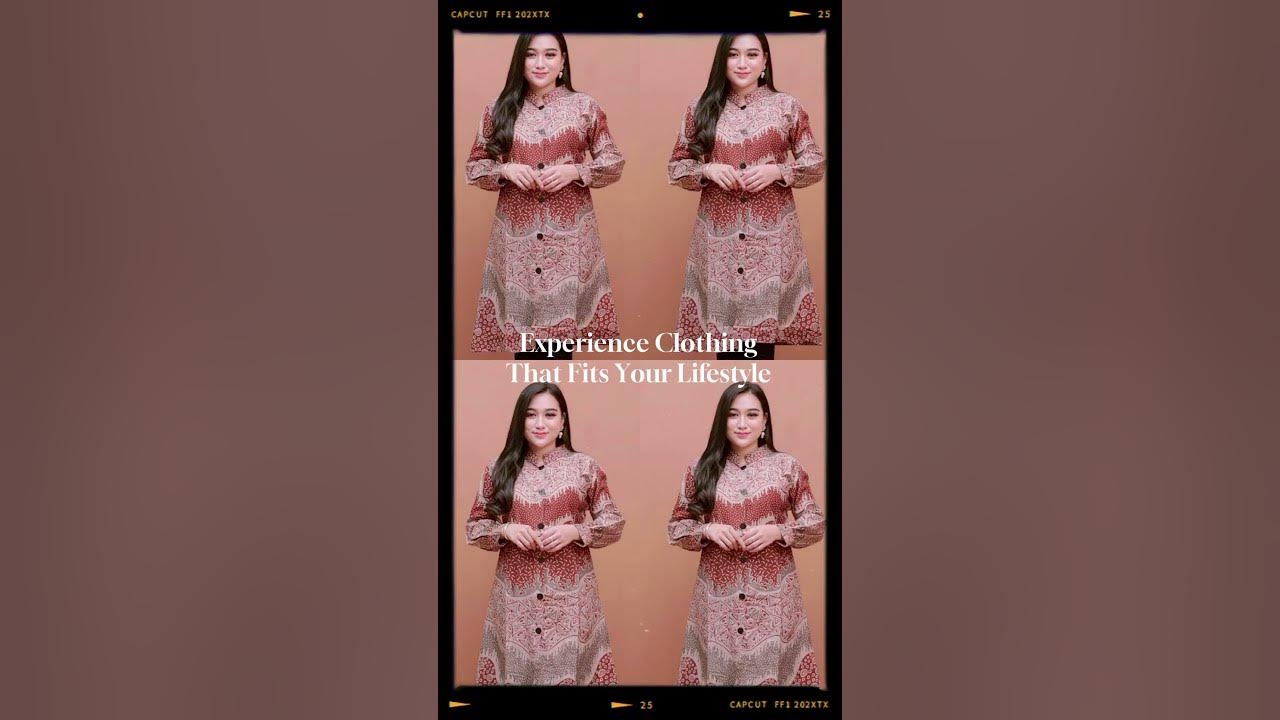 Atasan Batik Tunik Wanita Modern Baju Batik Wanita Kerja Seragam Kantor Style