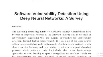 Software Vulnerability Detection Using Deep Neural Networks A Survey