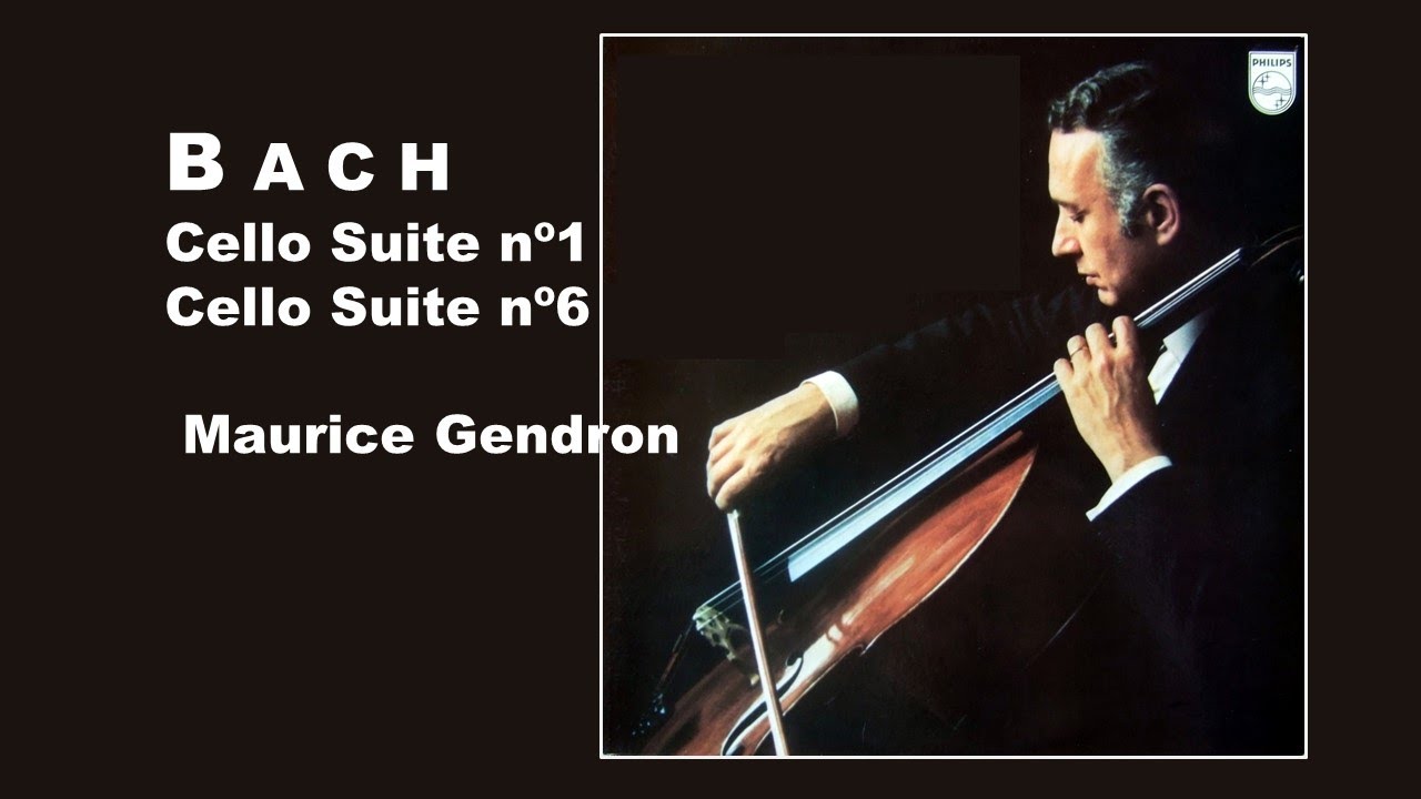 BACH - Suites para Cello Solo Nos. 1 e 6, MAURICE GENDRON - YouTube
