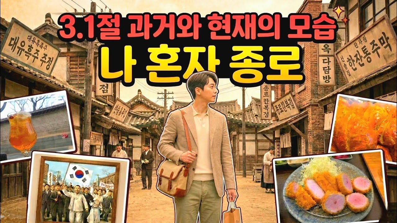 3.1절 역사의현장!!현재의 모습들(탑골공원부터 안국역 4번 출구까지) - 모루카츠,퀸즈가드, 문화제빵,낙원역, 종로찌게마을, 비틀비틀비틀스타코