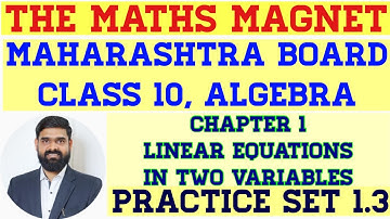 Practice Set 1.3 | Cramers Method | Linear Equations in Two Variables | Algebra | Maths 1