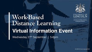 Work-Based Distance Learning Information Webinar