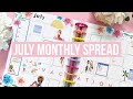 Plan With Me // July 2020 Monthly Spread // Big Happy Planner // Florals and Squad Goals