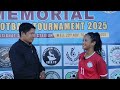 Ani Yorung (Jersey 11), Player of the Match : Sanggo Oyan-A || TGMFT-25 || Outdoor Stadium Pasighat