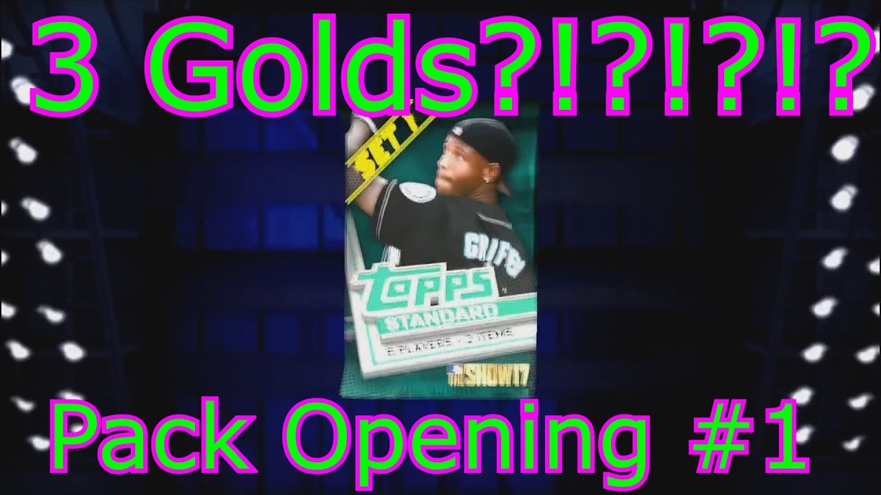 3 Golds In One Pack!? - MLB The Show 17 Pack Opening #1