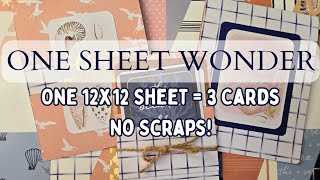 One Sheet Wonder #1: Make Two A2 Cards and One Double Pocket Card No Scraps!