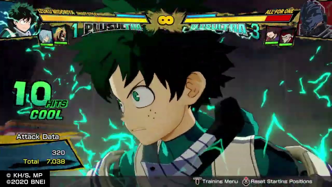 Izuku Midoriya Shoot Style Combos My Hero One's Justice 2