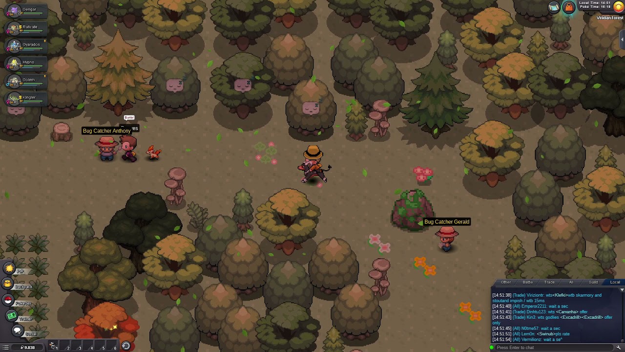 VIRIDIAN FOREST HEADBUTT TREE FARMING POKEMON REVOLUTION ONLINE YouTube