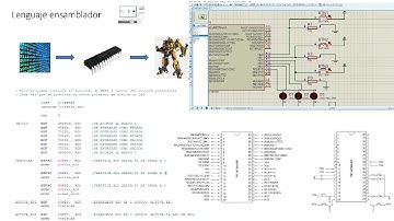 Ejemplo en lenguaje ensamblador y simulación en PROTEUS