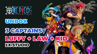 UNBOX & REVIEW Mô Hình Resin 3 Thuyền Trưởng One Piece Luffy, Law, Kid Siêu Ngầu