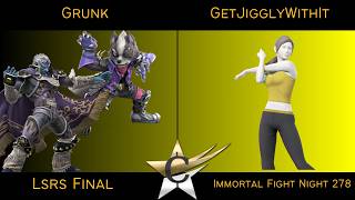 Immortal Fight Night 278 Lsrs Final - Grunk (Ganon, Wolf) Vs GetJigglyWithIt (Wii Fit) - SSBU