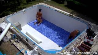 Medence Építés - Zsalukő - Beton - Fólia