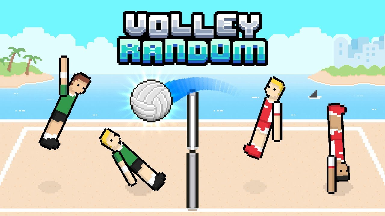 Heads explode in volley ball! Volley Random TwoPlayerGames.Org