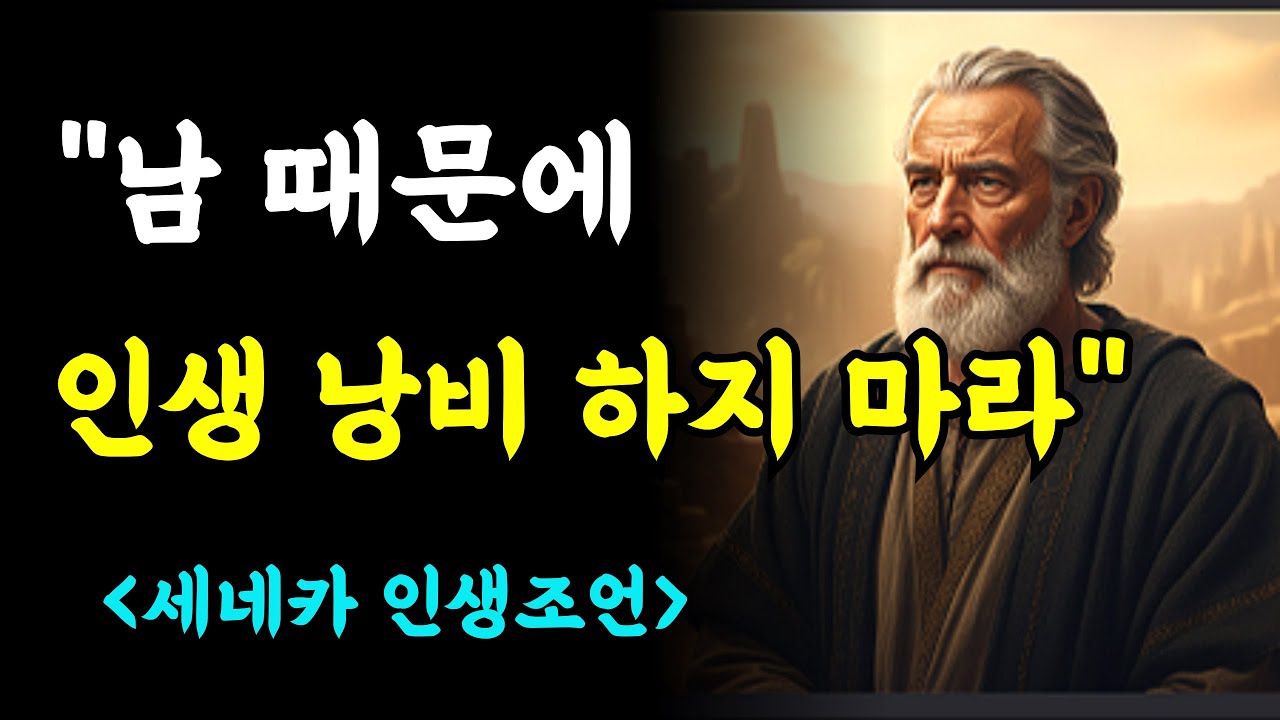 "남 때문에 소중한 인생을 낭비하지 마라 