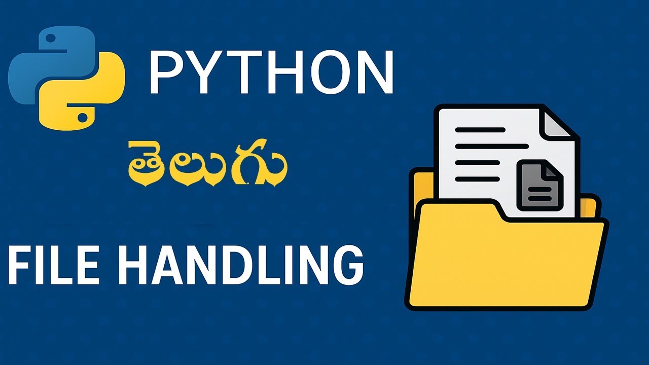 Python File Handling in telugu - YouTube