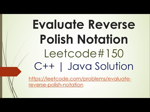 Evaluate Reverse Polish Notation | Leetcode 150