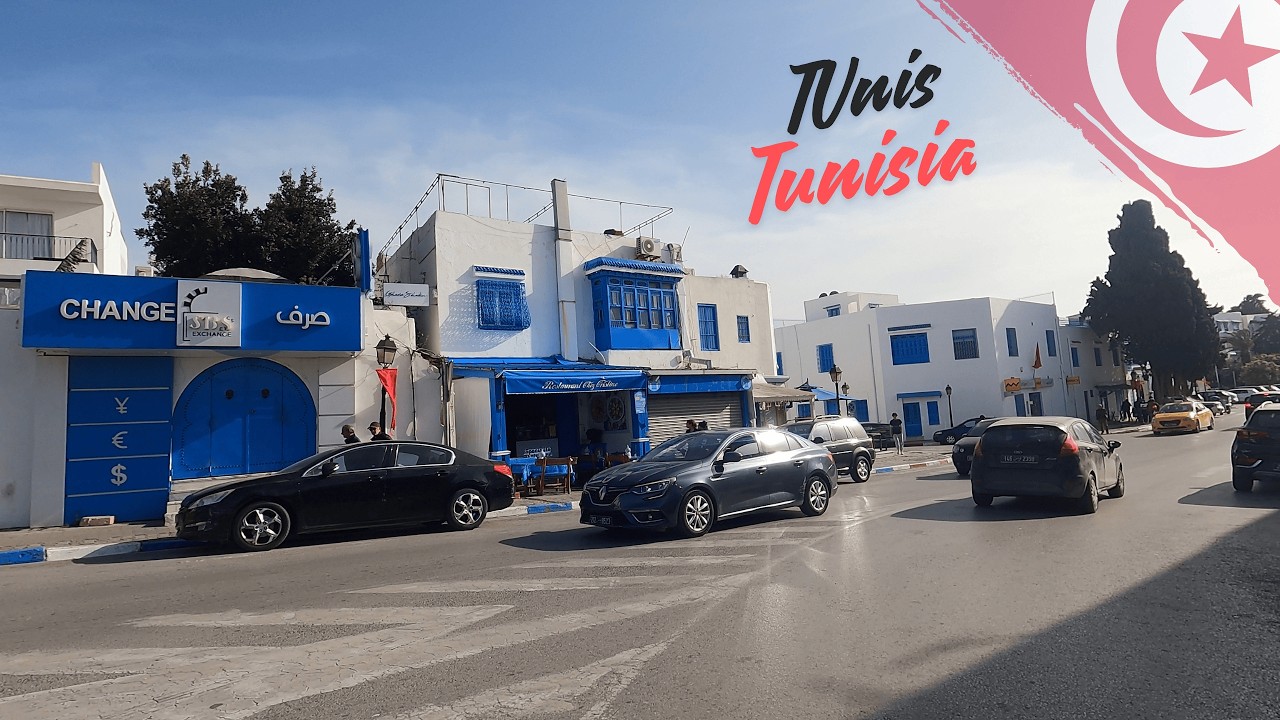 🚗 Relaxing Drive in Northern Suburbs of Tunis 🇹🇳 | La Marsa → Sidi Bou Saïd, Tunisia 🇹🇳 4k