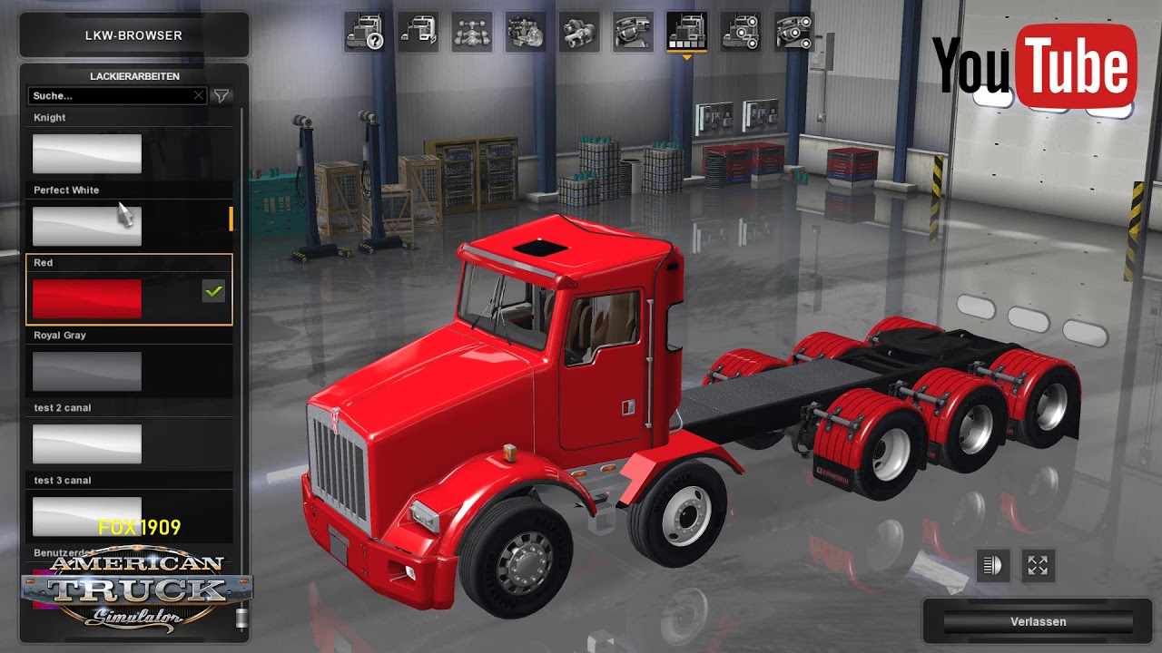 (ATS v 1.31) T800 Tandem Steer by dmitry68/ Bu5ted - YouTube