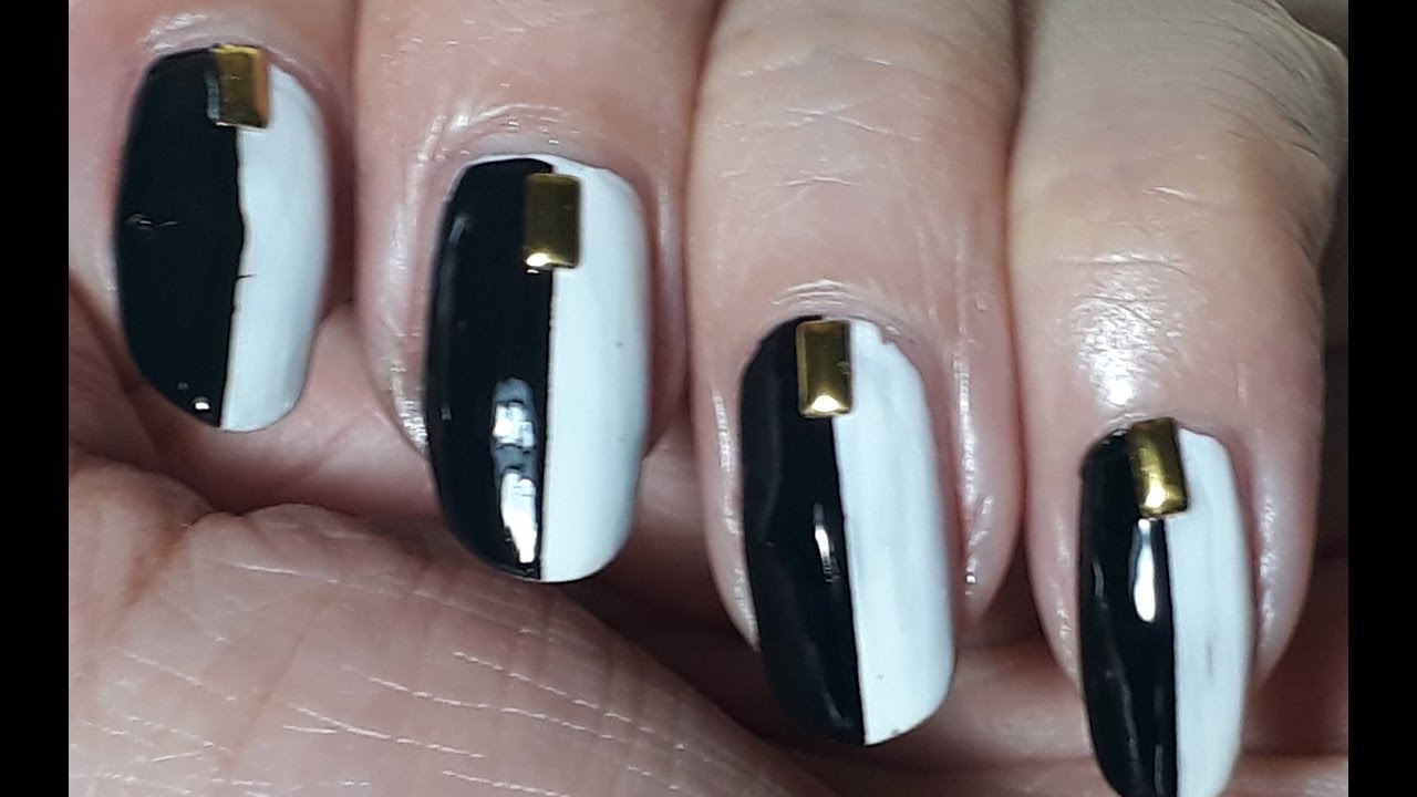 NAIL ART- Black and White Nail Art | ARS Arts | Nail art for beginners