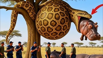 Brave Heroes Save Hippopotamus From Giant Snake Attack | RescueVerse |  Animation 🐍😱