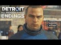 All Freedom March Endings and Death Scenes (STAY/LEAVE/CHARGE) - DETROIT BECOME HUMAN