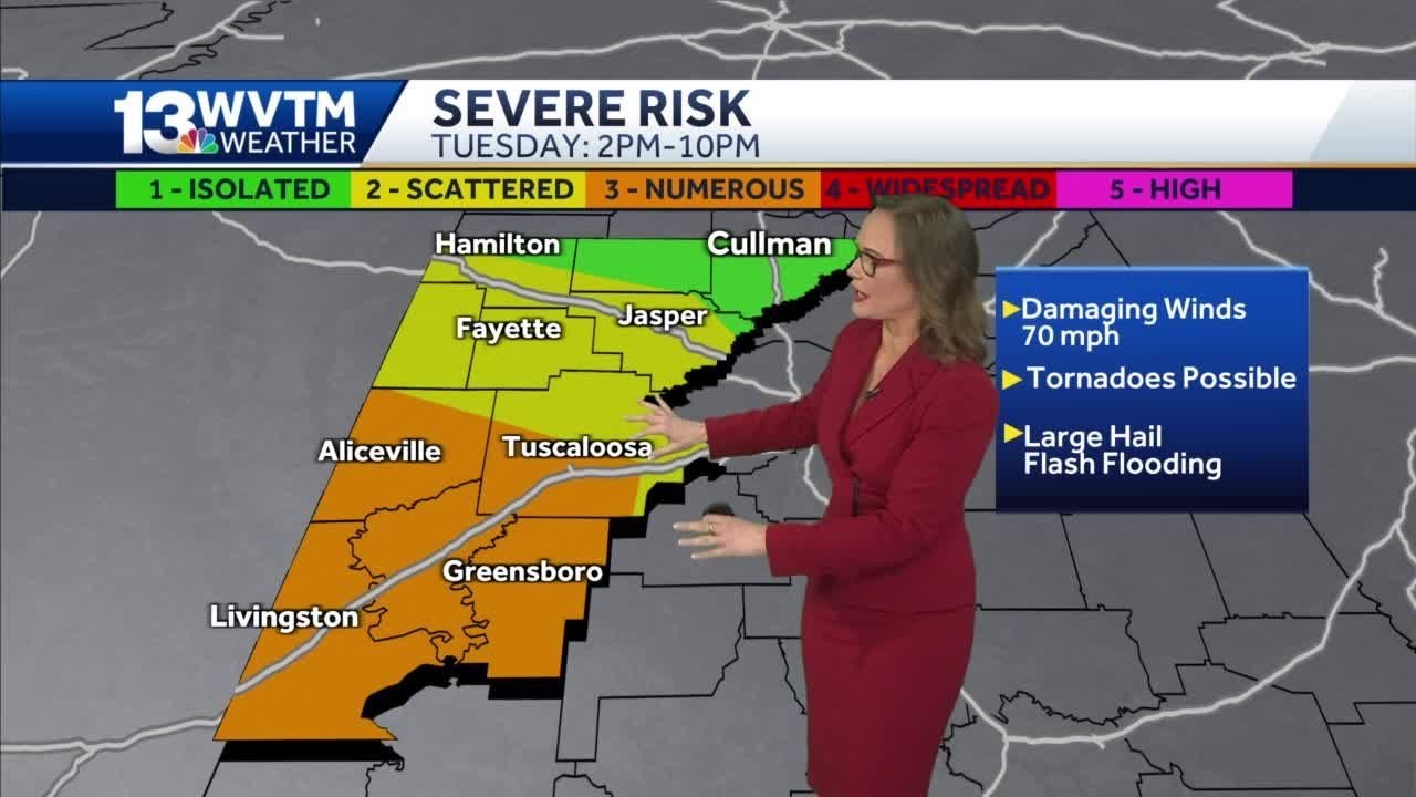 Severe storms are forecast for central Alabama on Tuesday - YouTube